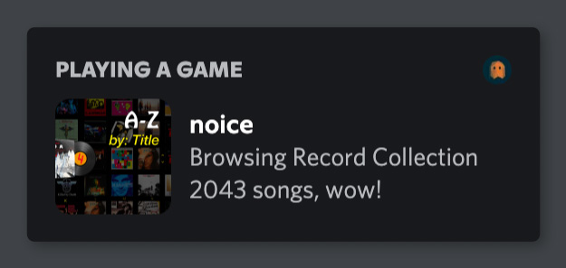 Rich presence image for noice on Discord - in menu selection